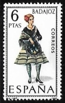 Stamps Spain -  Trajes típicos españoles - Badajoz