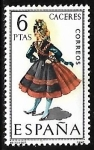 Stamps Spain -  Trajes típicos españoles - Cáceres