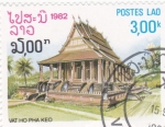 Sellos de Asia - Laos -  templo Vat Ho Pha Keo