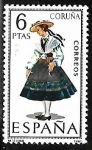 Stamps Spain -  	 Trajes Típicos Españoles  - Coruña 