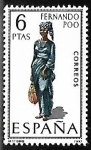 Stamps Spain -  	 Trajes Típicos Españoles - Francisco Poo