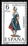 Stamps Spain -  	 Trajes Típicos Españoles - Guipuzcoa