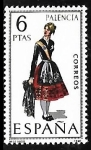 Stamps Spain -  	 Trajes Típicos Españoles - Palencia
