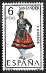 Stamps Spain -  Trajes Típicos Españoles - Santander