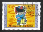 Stamps Mongolia -  Día Internacional del Niño, Joven musico