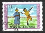 Stamps Mongolia -  Día Internacional del Niño, Lucha de Mongolia. 