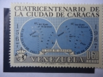 Sellos de America - Venezuela -  Cuatricentenario de la Ciudad de Caracas, 1567-1967 - Constelación sobre Caracas
