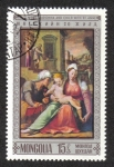 Stamps Mongolia -  Pinturas UNESCO, Macchietti: Madonna y niño y Santa Ana