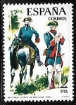 Stamps Spain -  Uniformes militares - Real Cuerpo de Artilleria