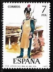 Stamps Spain -  Uniformes militares - Zapador del Regimiento Real de Ingenieros