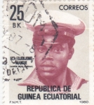 Sellos de Africa - Guinea Ecuatorial -  Ela Edjodjomo Mangue- heroe nacional