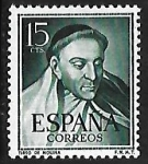 Stamps Spain -  Literatos - Tirso de Molina