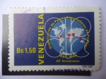 Sellos de America - Venezuela -  OPEC- Organización de Países Exportadores de Petroleo - 20° Aniversario 1960-1980