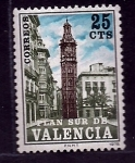 Stamps Spain -  Plan sur de Valencia