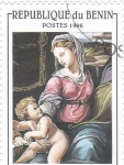 Stamps Benin -  La virgen y el niño