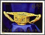 Stamps Romania -  Tesoro de oro de Pietroasa, Jarrón Octogonal 