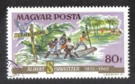 Stamps Hungary -  Dr. Albert Schweitzer, paciente que llega en bote