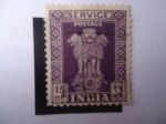 Stamps : Asia : India :  Leones de Ashoka (Samath) - Leones en el Capitel