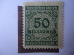 Stamps Germany -  50 Millones - Cifras - Inflación 