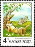 Stamps Hungary -  Cuentos de hadas, La tortuga y la liebre, Fábulas de Esopo