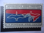 Stamps United States -  Migratory Birds Over Canada US Border - Aves Migratorias sobre frontera de Canadá-Estados Unidos.