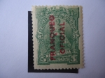 Stamps : America : Nicaragua :  Figura Alegórica con Cornucopia-1891