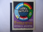 Stamps Argentina -  VI Reunión de Cancilleres de la Cuenca del Plata Republica de Argentina