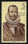 Stamps Spain -  Forjadores de America - Ñuflo de Chaves