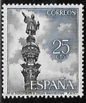 Stamps Spain -  Monumento a Colon Barcelona