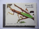 Sellos de America - Brasil -  Mantis (Zoolea Lopiceps olivier) - Louva-A-Deus
