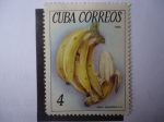 Sellos de America - Cuba -  Bananos - Musa sapientum lin - Frutas Tropicales. 