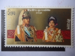 Stamps : Asia : Nepal :  Coronación del Rey Birendra y la Reina Aishwarya (1975)   