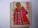 Stamps United Kingdom -  Navidad 1972 - Ángel sosteniendo la Trompeta