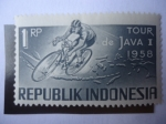 Stamps : Asia : Indonesia :  Tour of Java I - 1958