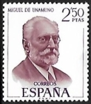 Stamps Spain -  Literatos Españoles - Miguel de Unamuno