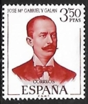 Stamps Spain -  Literatos Españoles - José Mª Gabriel y Galán