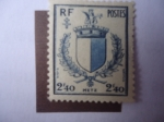 Stamps France -  Escudo de Armas-Metz - Liberación de la Ciudad de metz, 1944