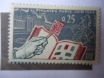 Stamps France -  Exposición Filatélica Internacional (Junio 19649) Coleccionistas de Sellos.