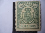 Stamps Spain -  Tiembre para Facturas - Sello Fiscal con Escudo de Armas de España. 