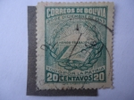 Stamps Bolivia -  20 de Diciembre 1943 - Honor-Trabajo-Ley - Todo por la Patria- Revolución