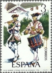 Stamps Spain -  ESPAÑA 1974 2199 Sello Nuevo Uniformes Militares Tambor del Regimiento de Granada 1734