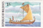 Stamps Maldives -  barco antiguo-Mas Odi