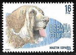 Stamps Spain -  Perros de raza española - Mastín español