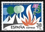 Sellos de Europa - Espa�a -  75 aniversario del movimiento Scout