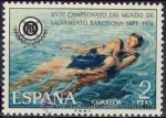 Stamps Spain -  ESPAÑA 1974 2202 Sello Nuevo XVIII Campeónatos del Mundo Salvamento Acuatico Spain