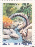 Stamps North Korea -  pintura-paisaje 