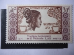 Stamps Laos -  20 Aniversario Filatelia Laosiana - Reino de Laos - Mujer Laosiana - 