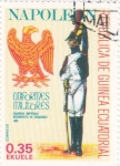 Stamps Equatorial Guinea -  Soldados de Napoleón- regimiento de dragones 