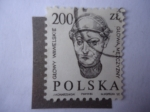 Stamps : Europe : Poland :  Cabezas Talladas Wawel - Cabeza de hombre - Glowy Wawelskie- Glowa Mezczyzny