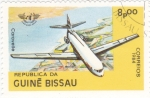 Stamps : Africa : Guinea_Bissau :  AVIÓN CARAVELLE